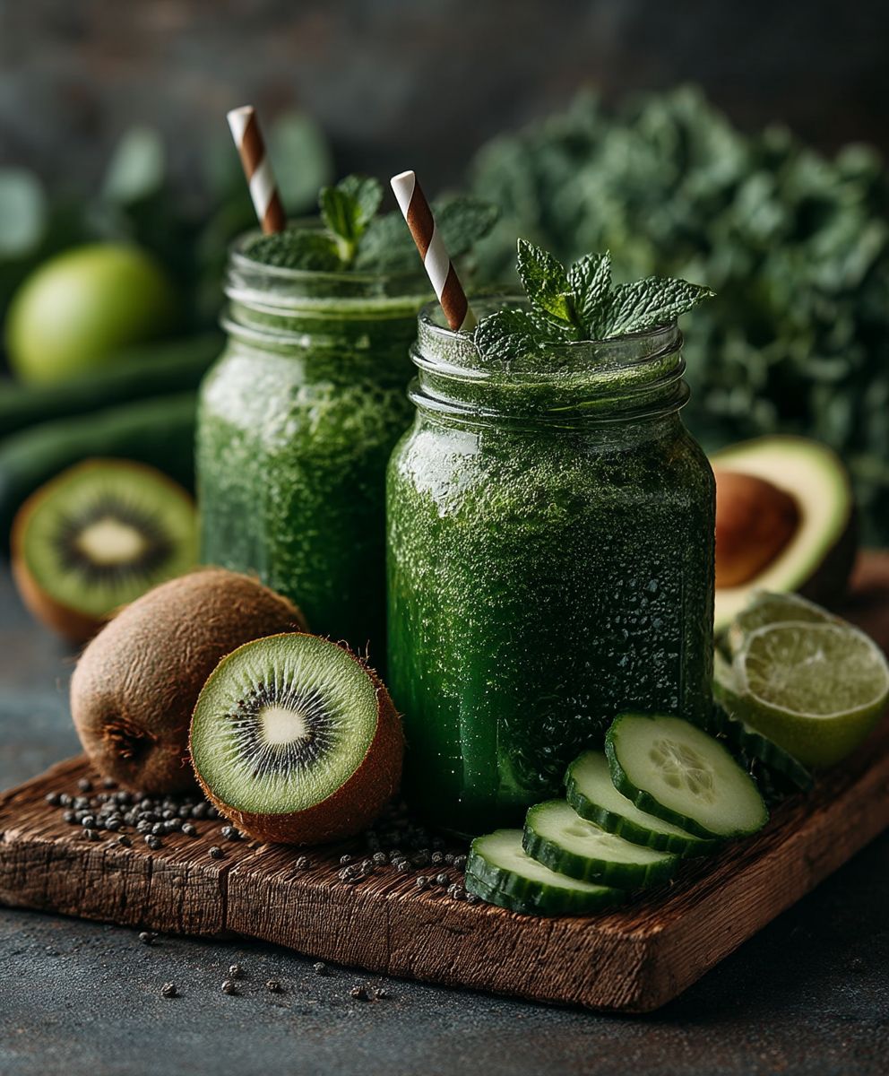 10 Green Energy Smoothies | Detox Cleanse Drinks for Energy and Digestion image 2