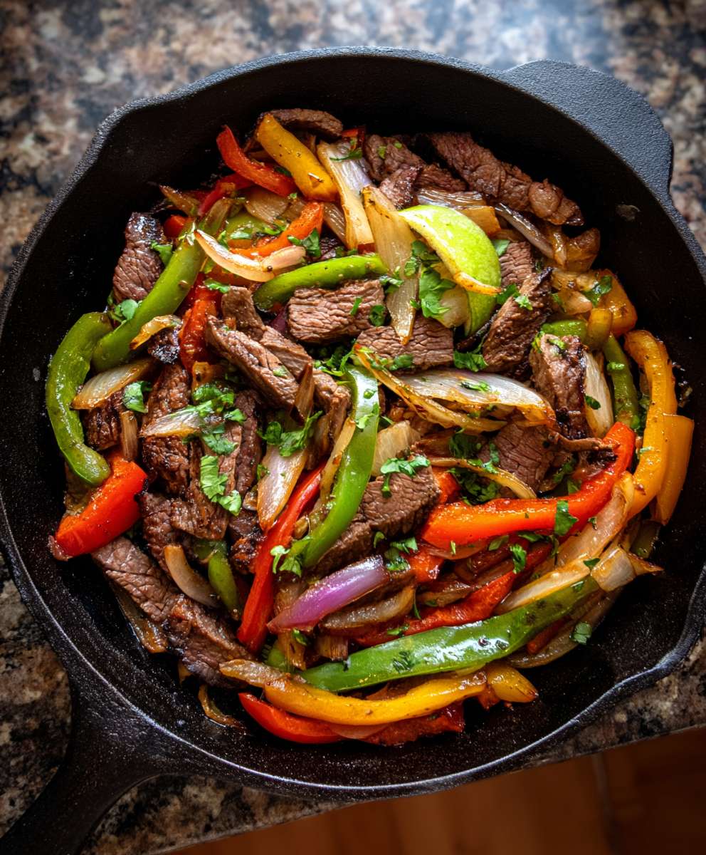 Blackstone Steak Fajitas | Easy Sizzling Griddle Steak Dinner Recipe image 2