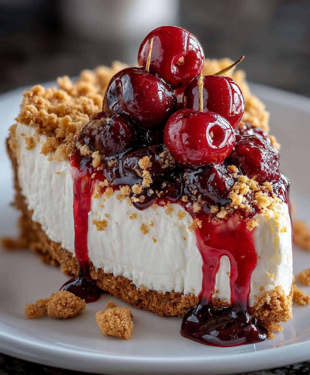 Cherry Cheesecake Delight | Creamy No-Bake Cherry Dessert image 2