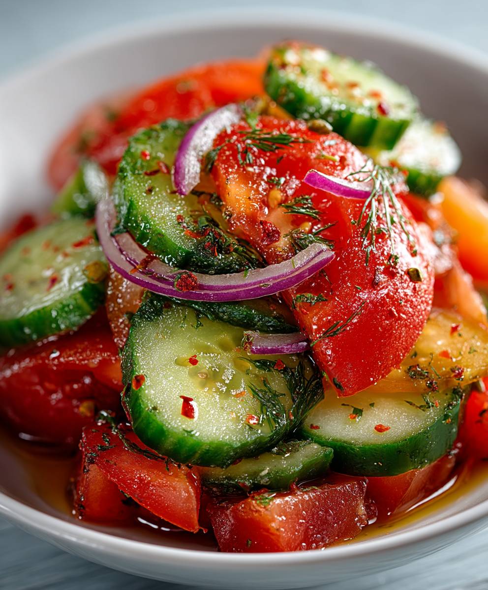Fresh Cucumber Tomato Salad | Easy Healthy Summer Side Dish image 2