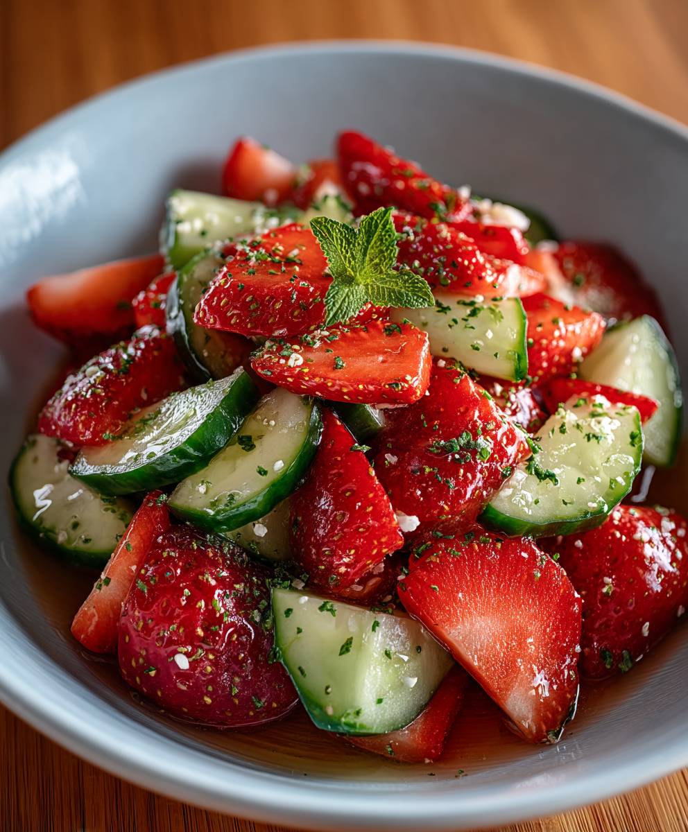 Strawberry Cucumber Salad | Fresh, Sweet & Refreshing Summer Recipe image 2