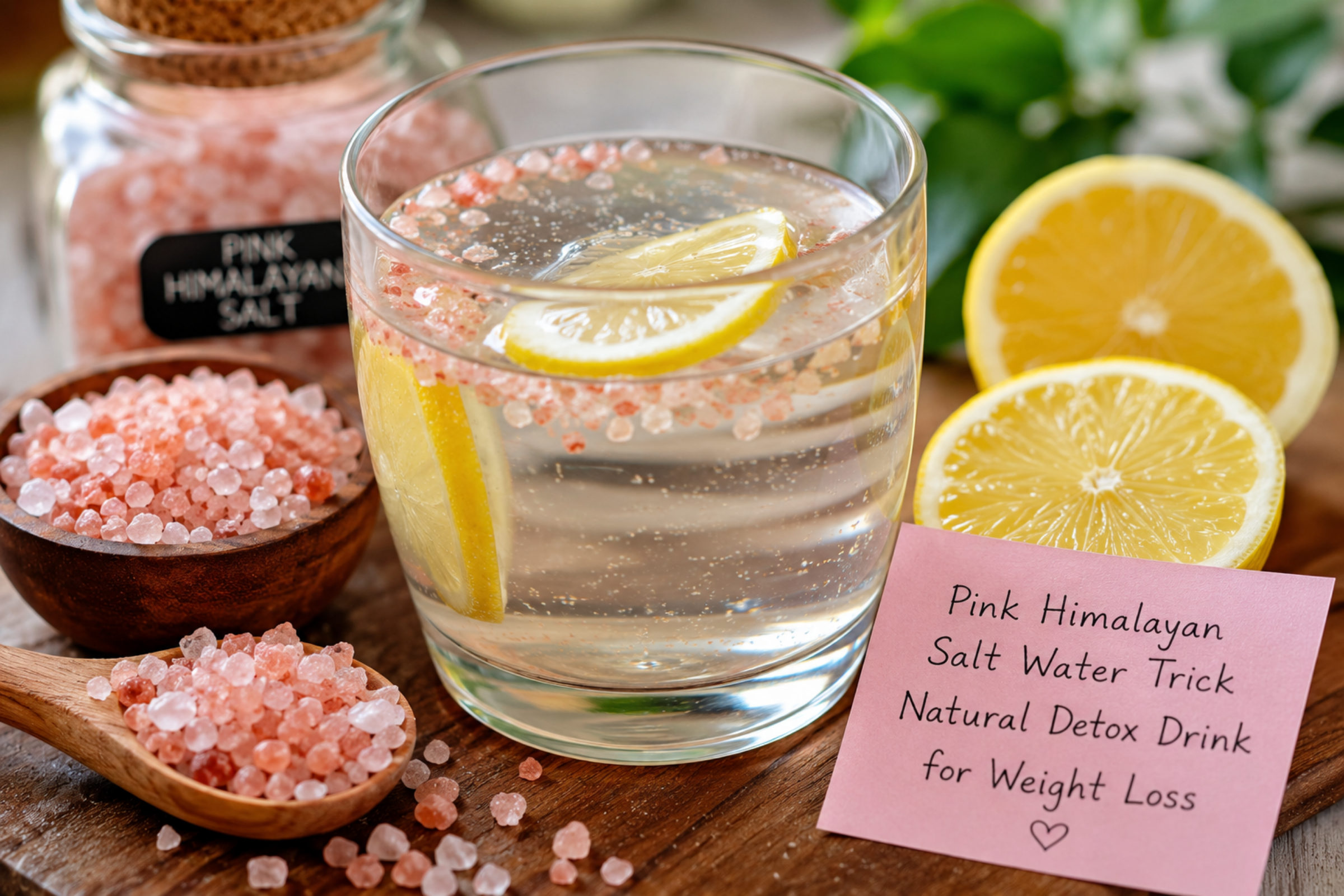 Pink Himalayan Salt Water Trick | Natural Detox Drink for Weight Loss