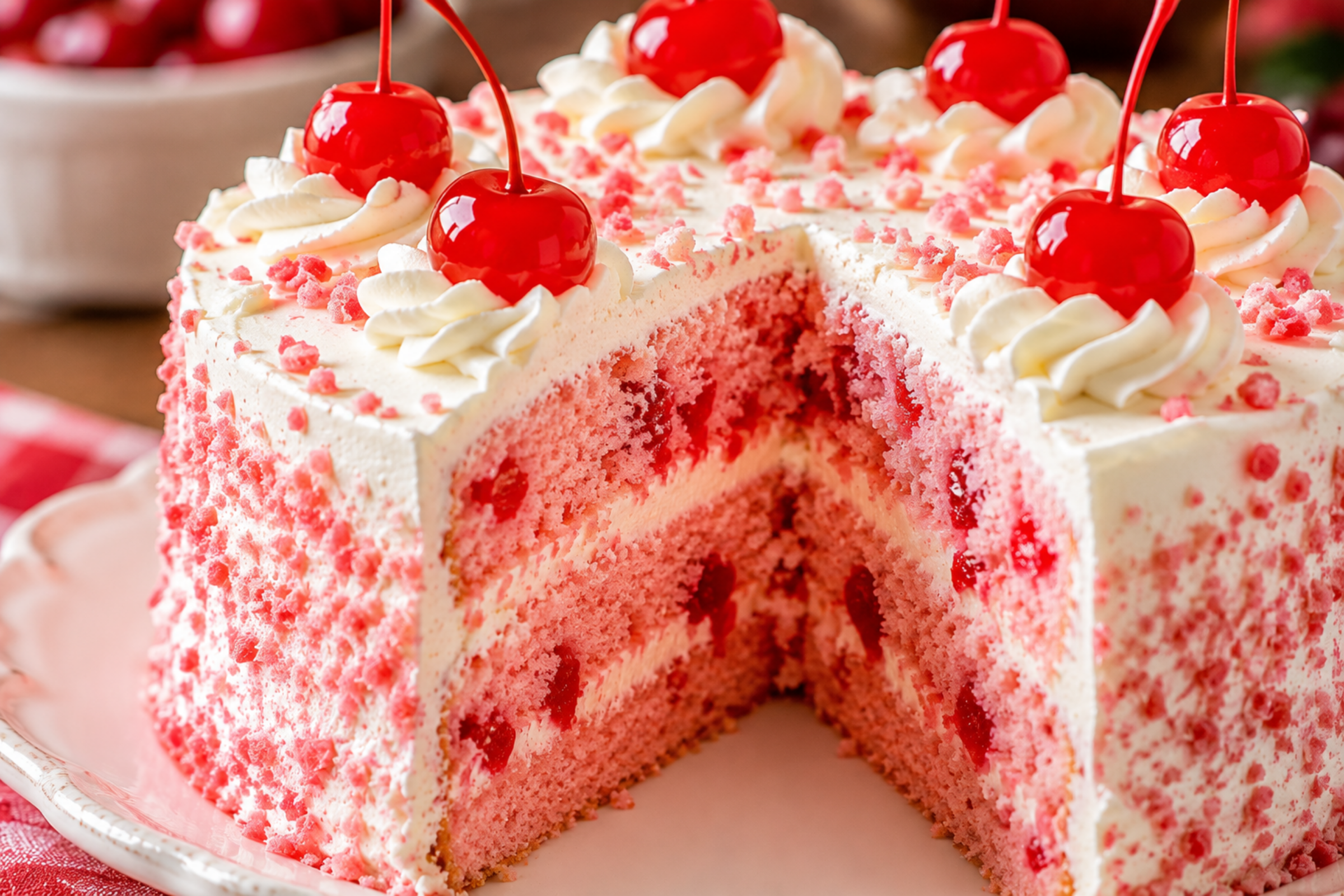 Maraschino Cherry Cake | Moist and Classic Homemade Cake