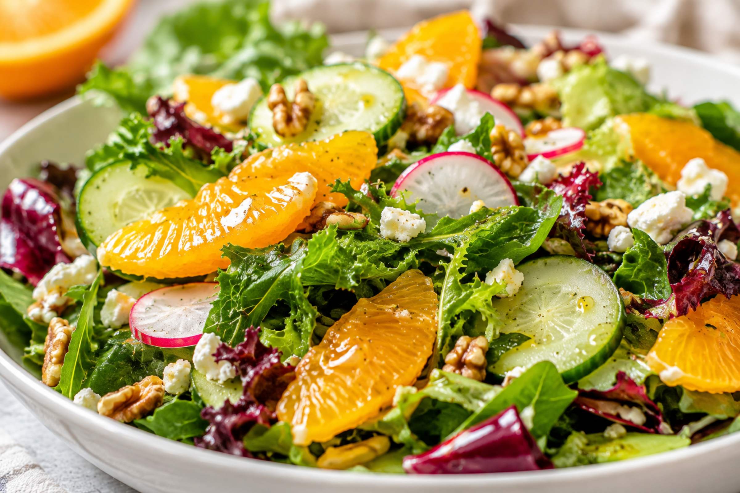 Fresh Spring Salad with Citrus Vinaigrette | Light & Healthy Recipe