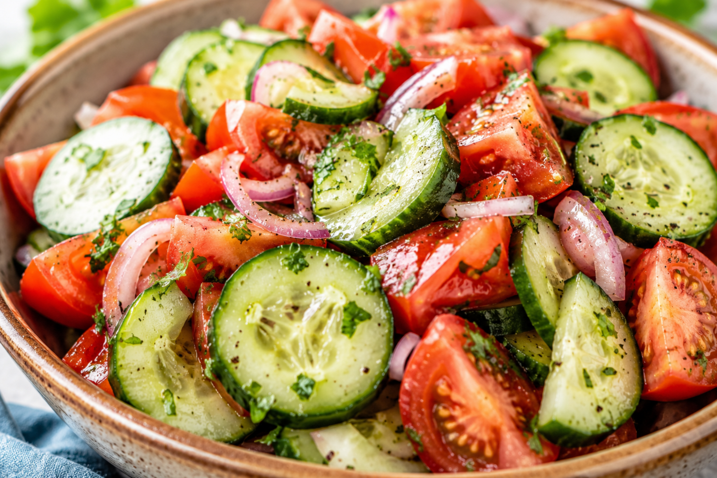 Fresh Cucumber Tomato Salad | Easy Healthy Summer Side Dish
