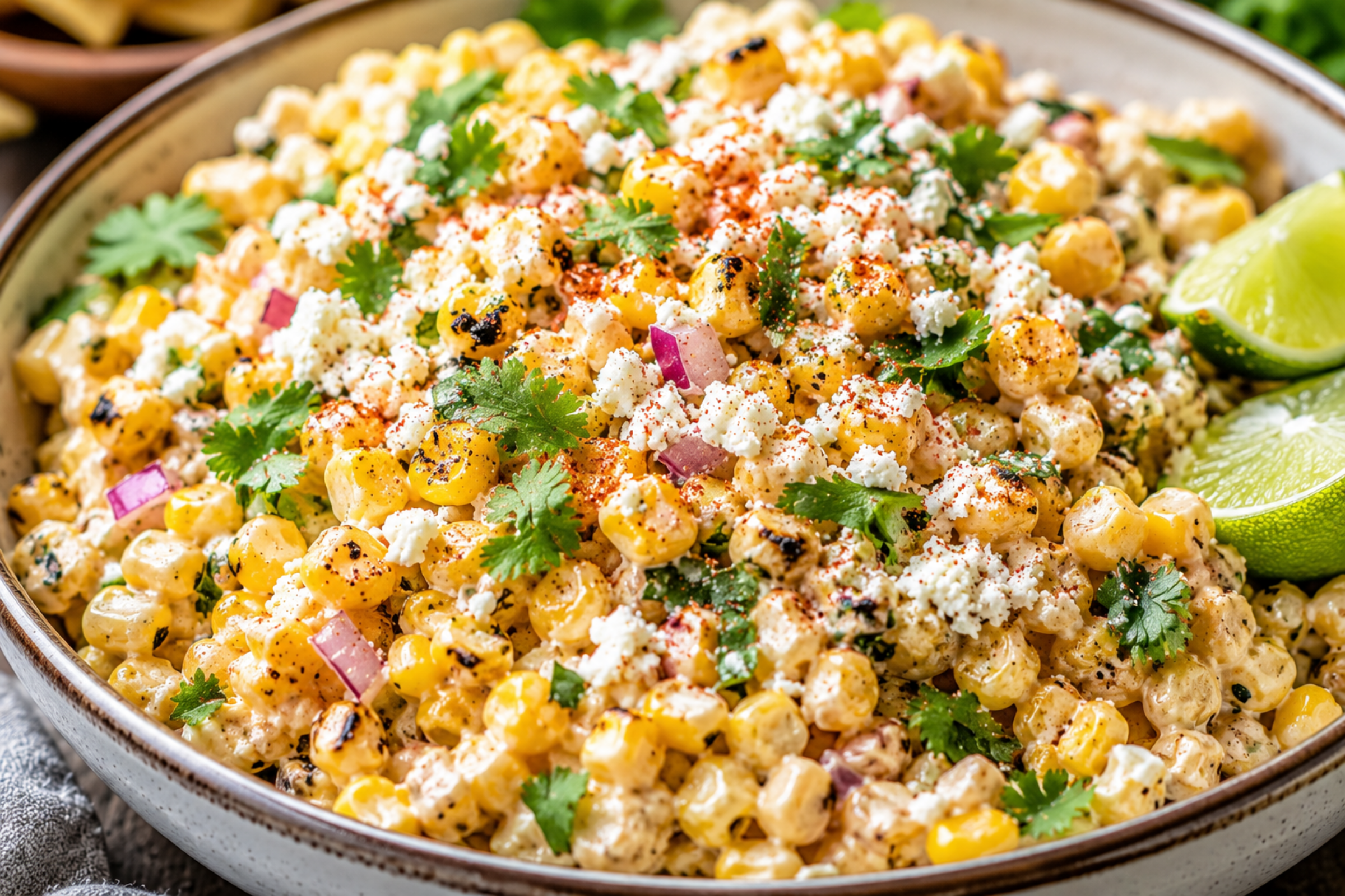 Mexican Street Corn Salad | Easy Creamy Elote Style Side Dish