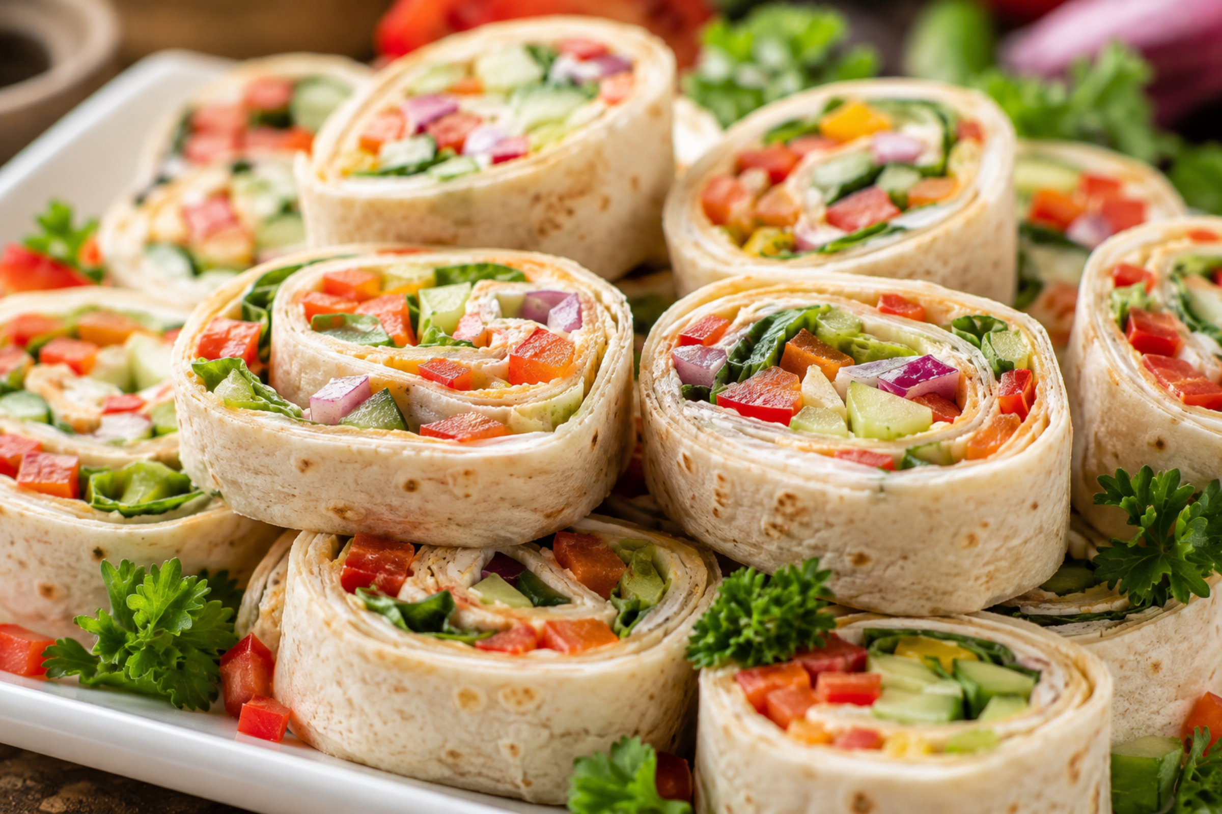 Vegetable Tortilla Roll-Ups