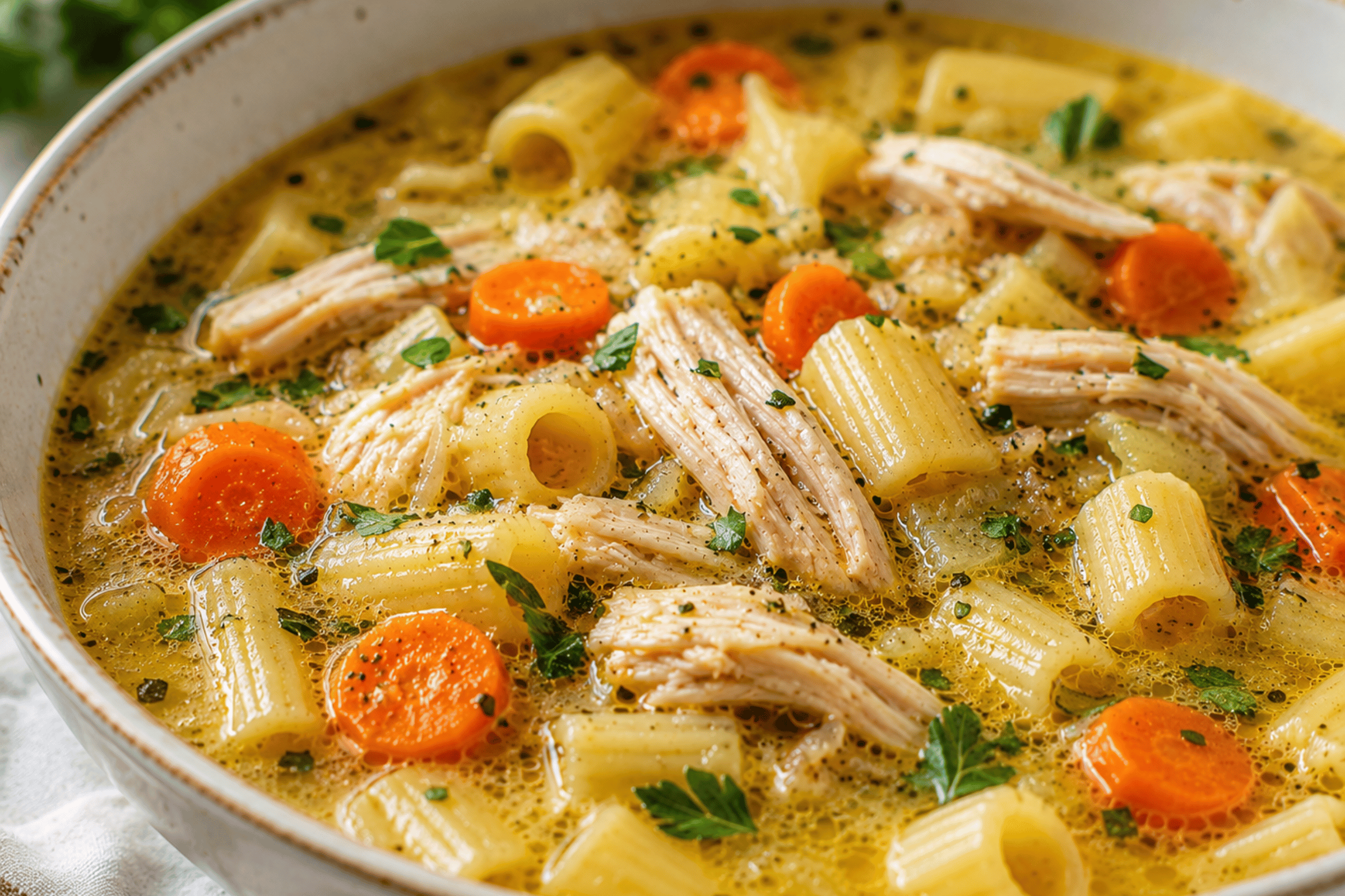 Best Italian Penicillin Soup with Pasta and Chicken | Cozy Healing Comfort Food Recipe