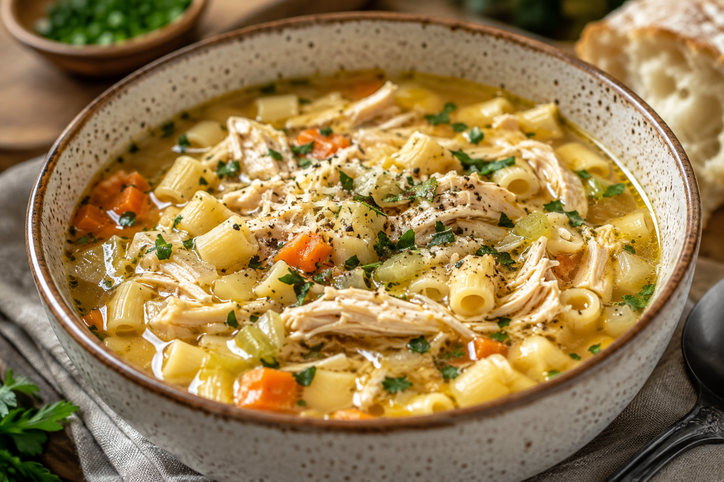 Best Italian Penicillin Soup with Pasta and Chicken | Cozy Healing Comfort Food Recipe