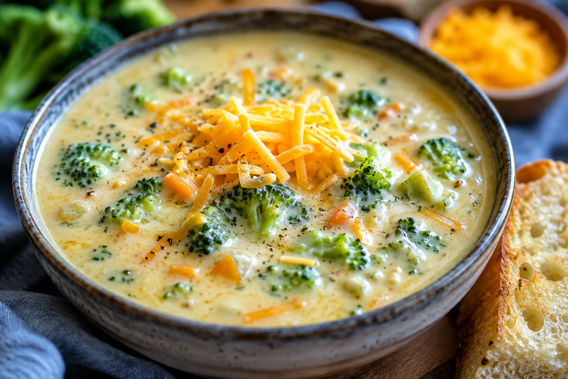 High-Protein Broccoli Cheddar Soup | Easy Healthy Comfort Food Recipe