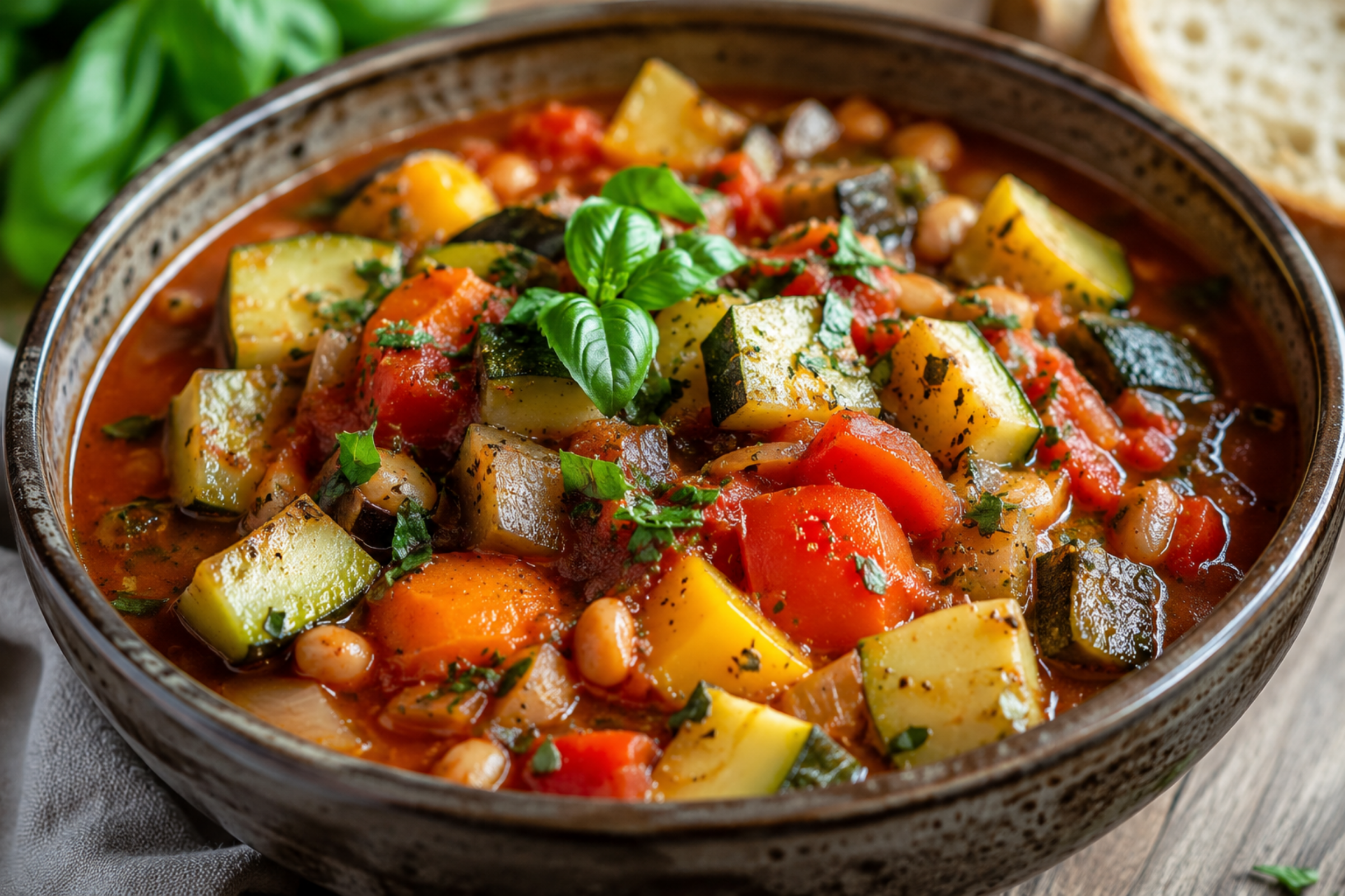 Summer Vegetable Stew | Easy Healthy Garden Fresh Dinner Recipe