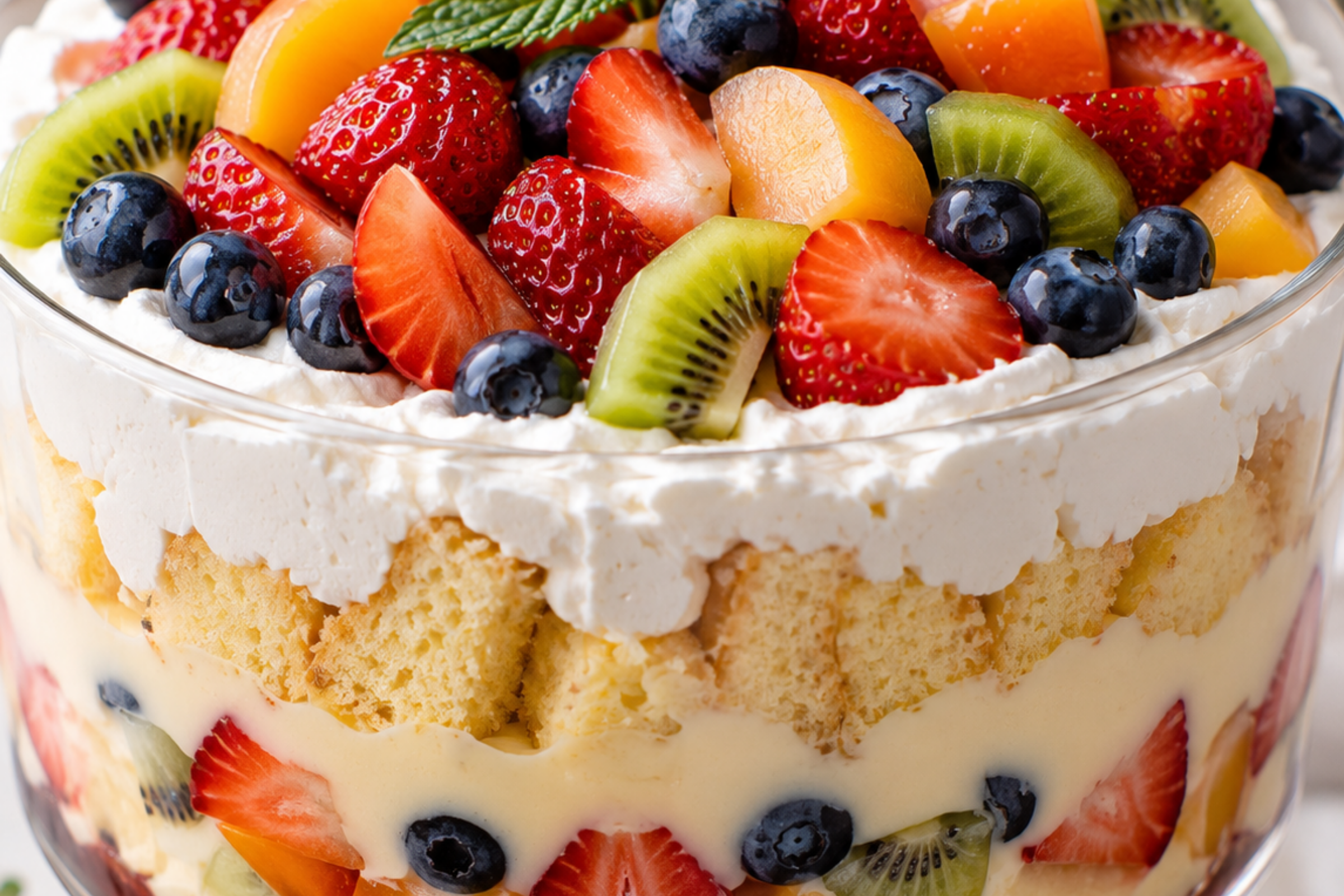 Summer Fruit Trifle Dessert | Easy Layered Refreshing Treat Recipe